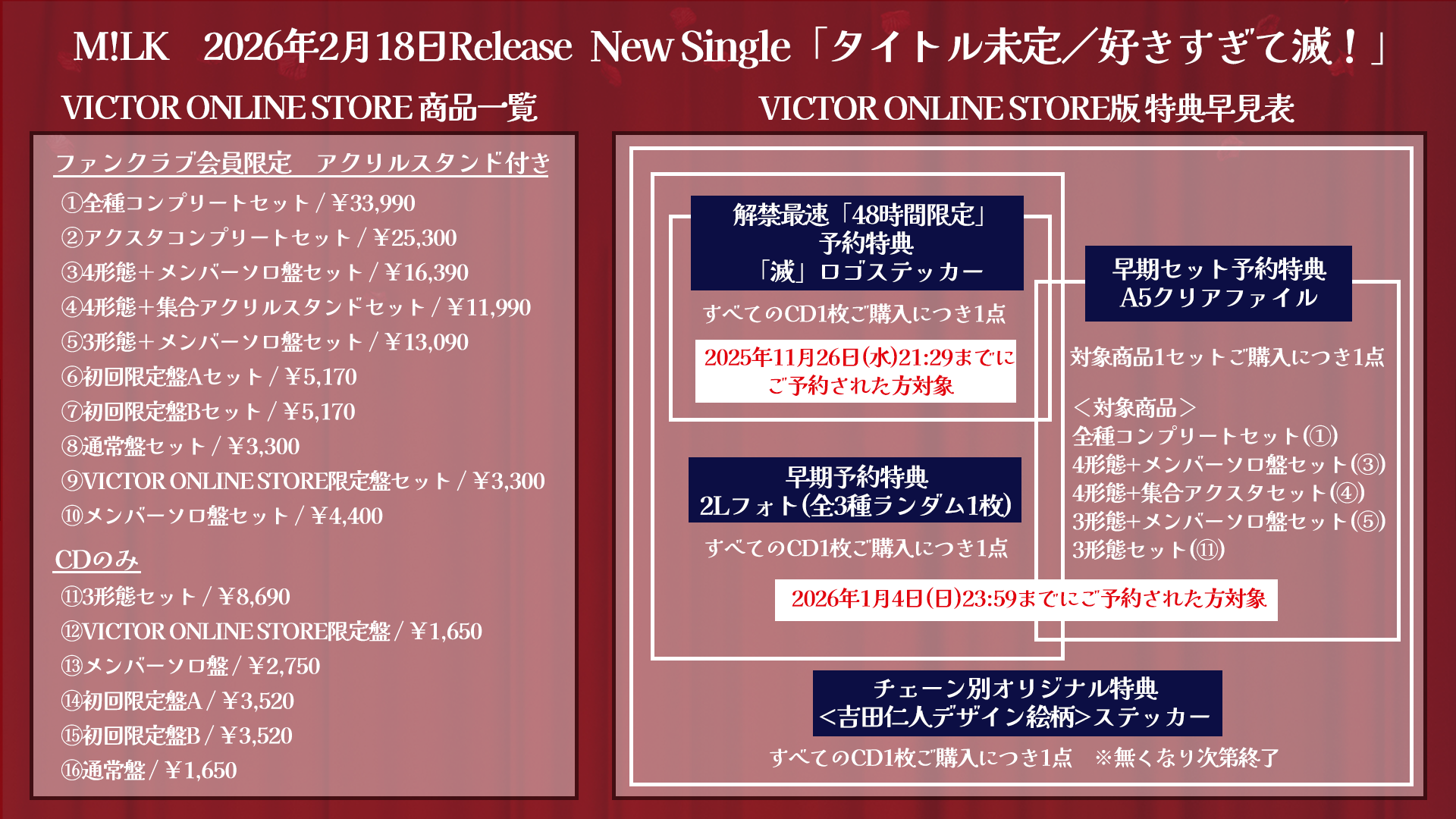 M!LK | VICTOR ONLINE STORE